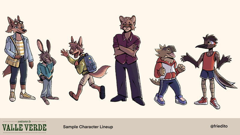 "Welcome to Valle Verde: Sample Character Lineup," Digital, 2023